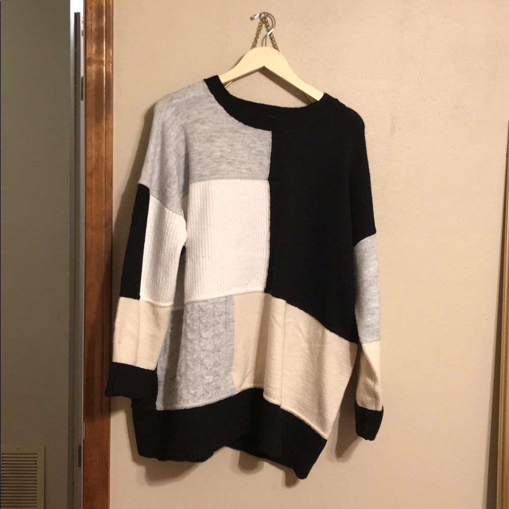 Color block sweater